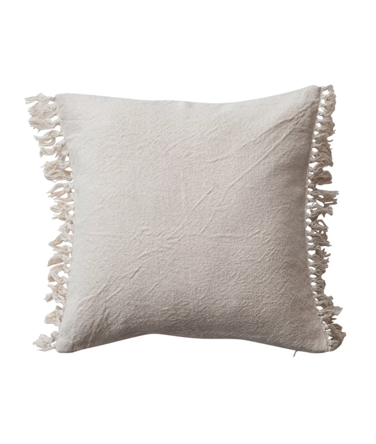 Cotton Pillow with Fringe