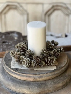Shimmer Pinecone Candle Ring