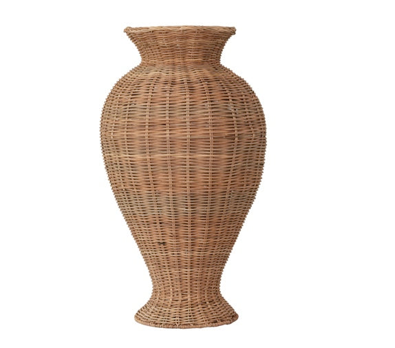 Decorative Hand-Woven Rattan Vase