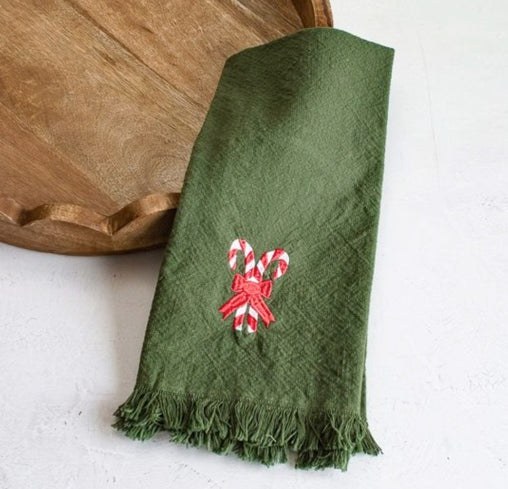 Candy Cane Hand Towel