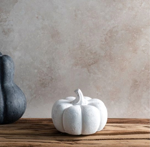 4.75" White Terracotta Pumpkin