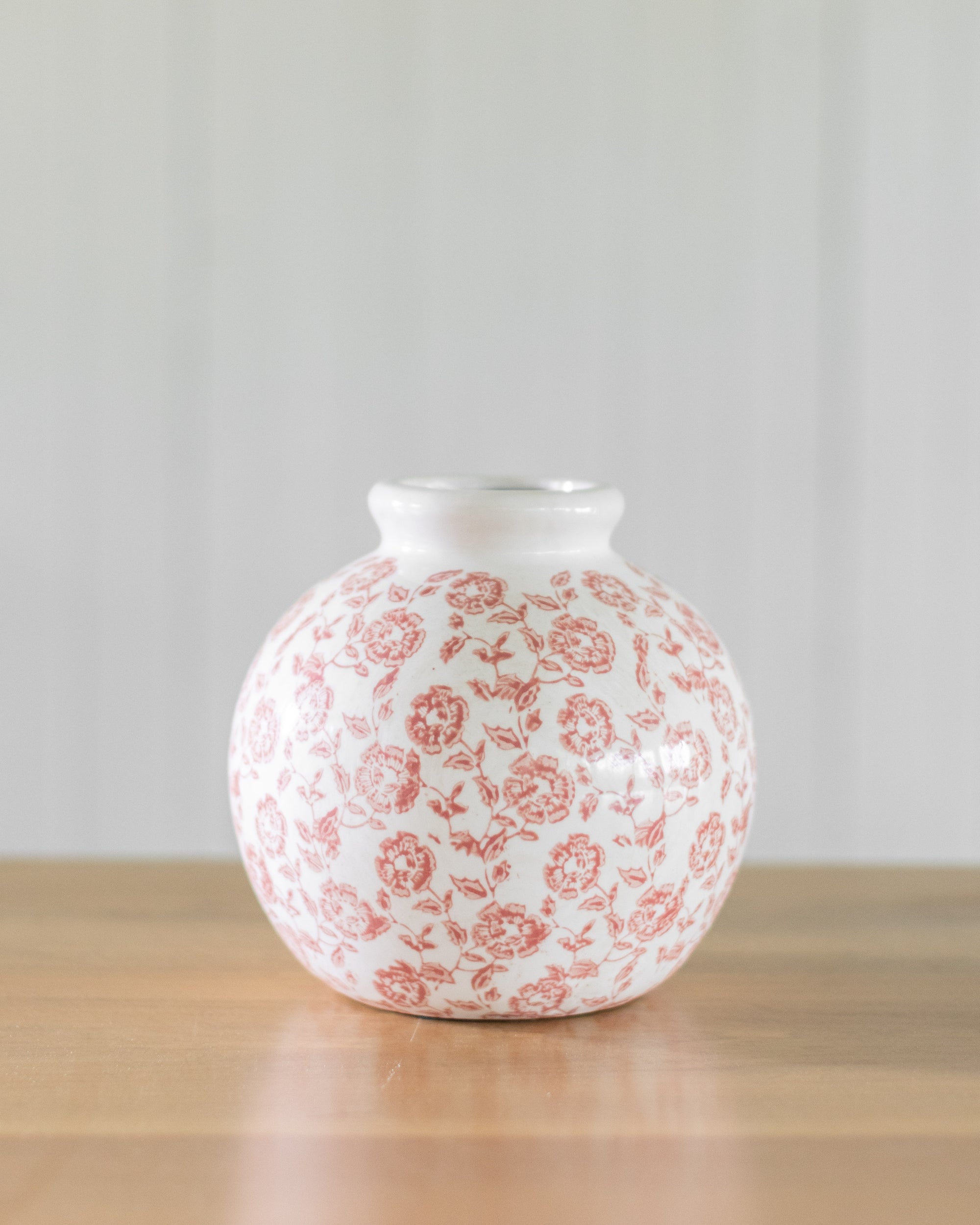 Rouge Floral Round Vase
