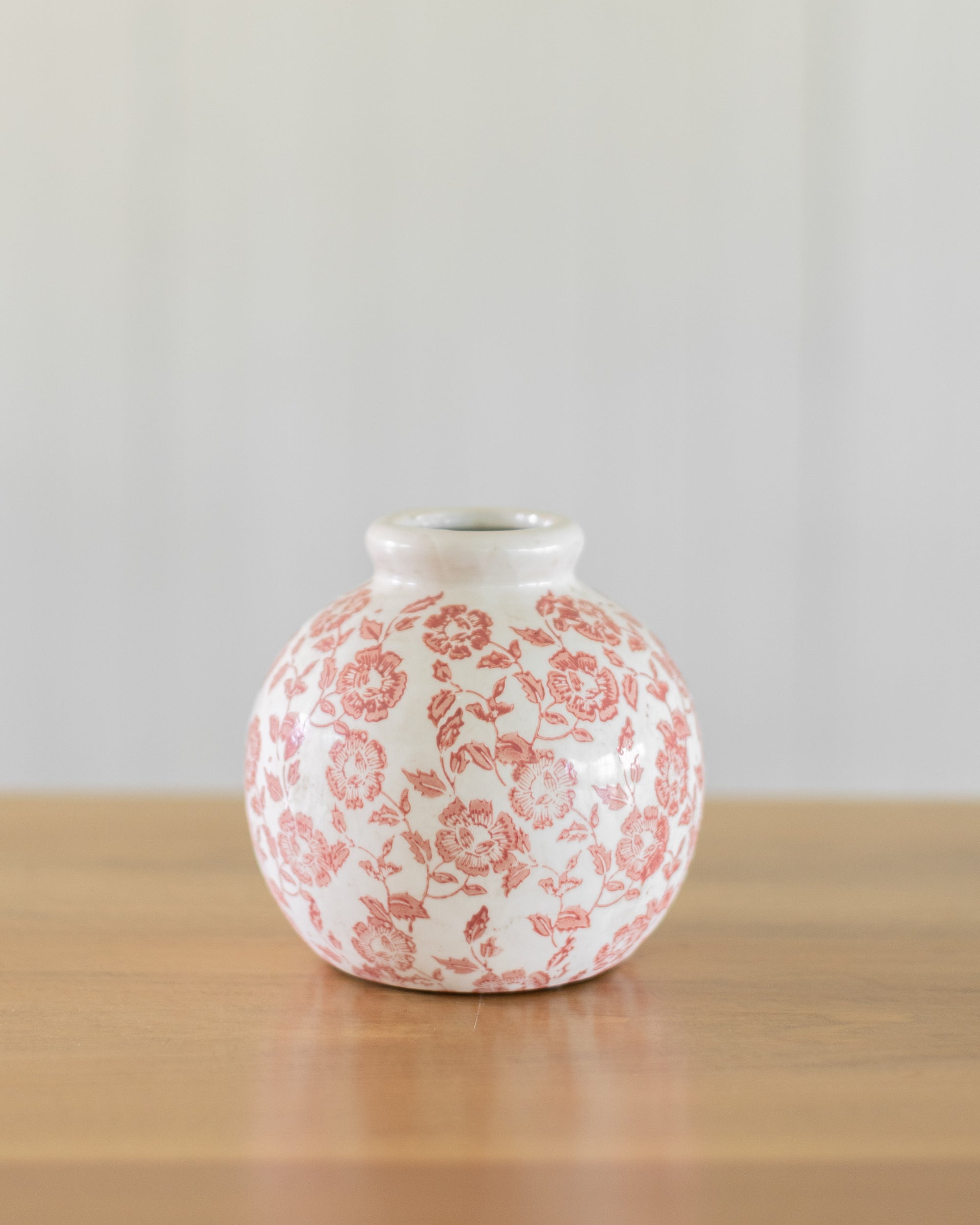 Rouge Floral Round Vase