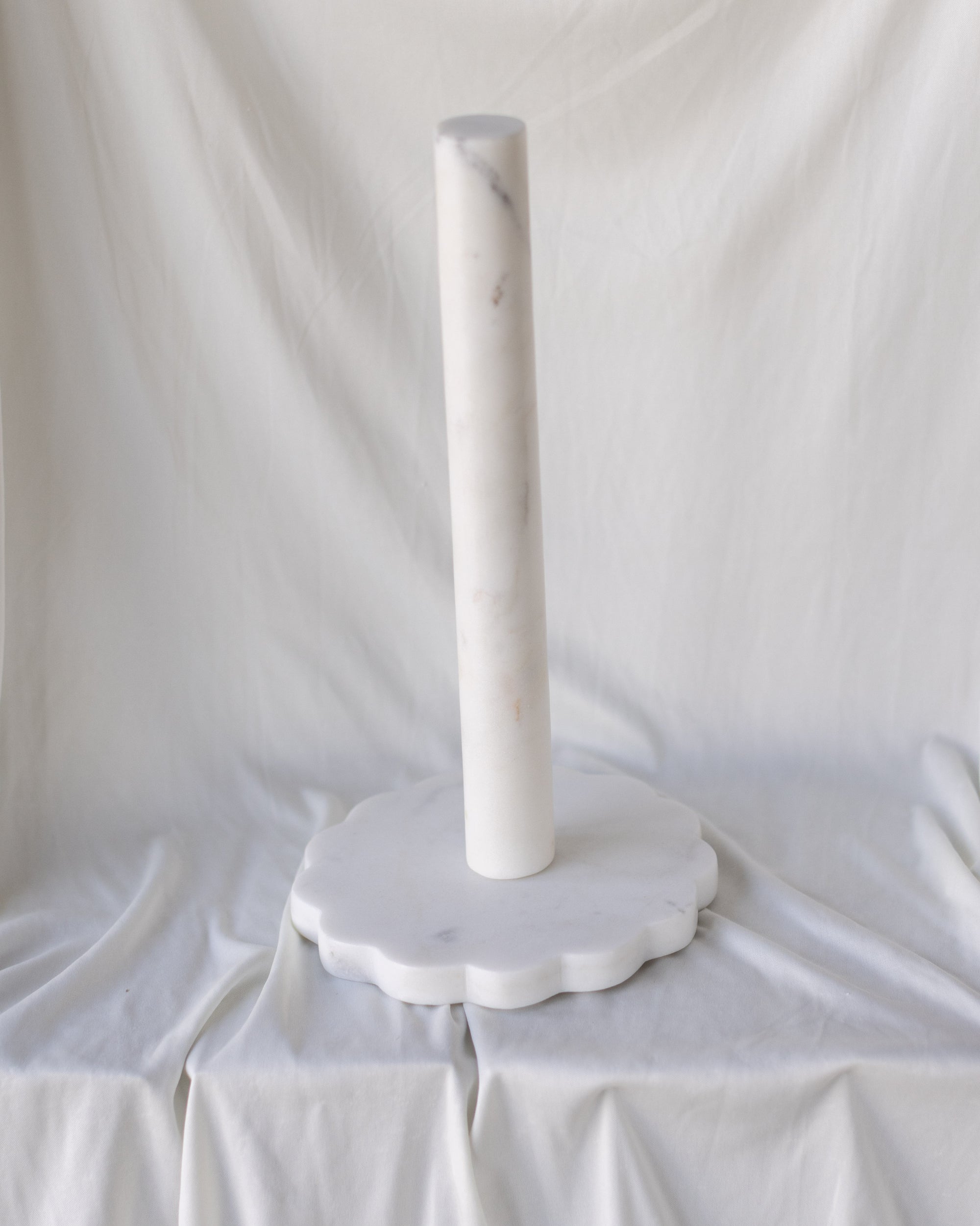 Marble Scalloped Paper Towel Holder