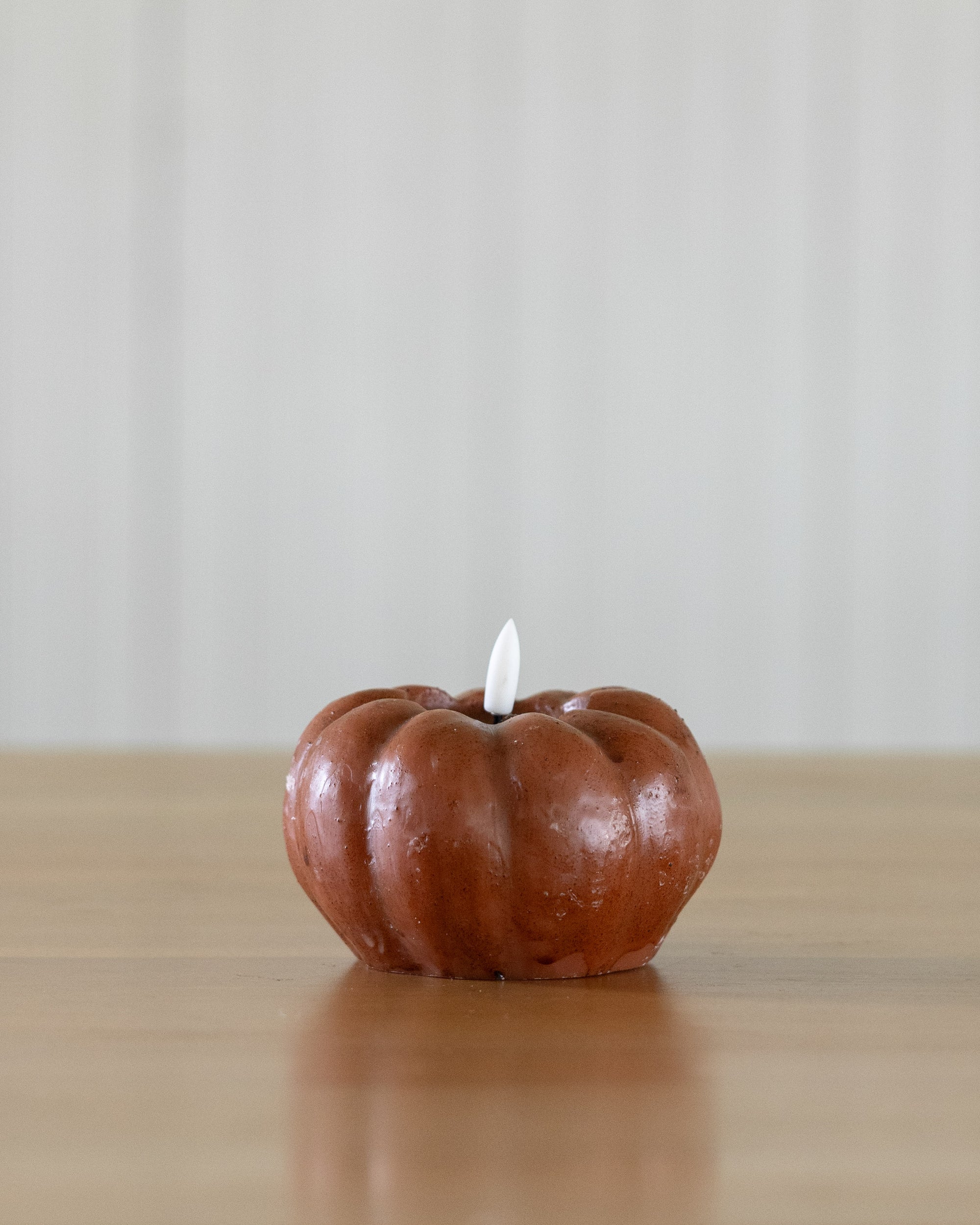 Bronze 3D Flame Pumpkin Candle