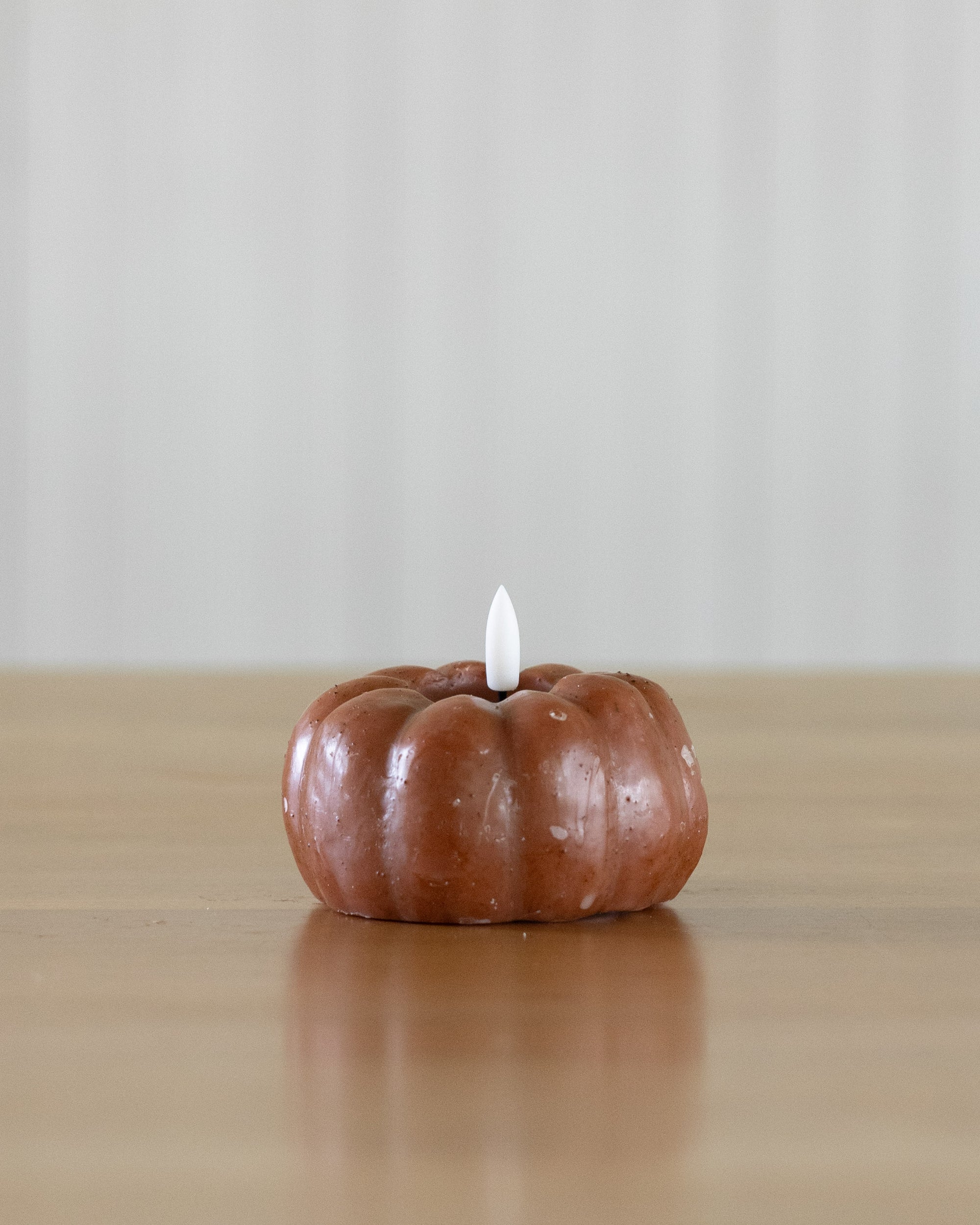 Bronze 3D Flame Pumpkin Candle