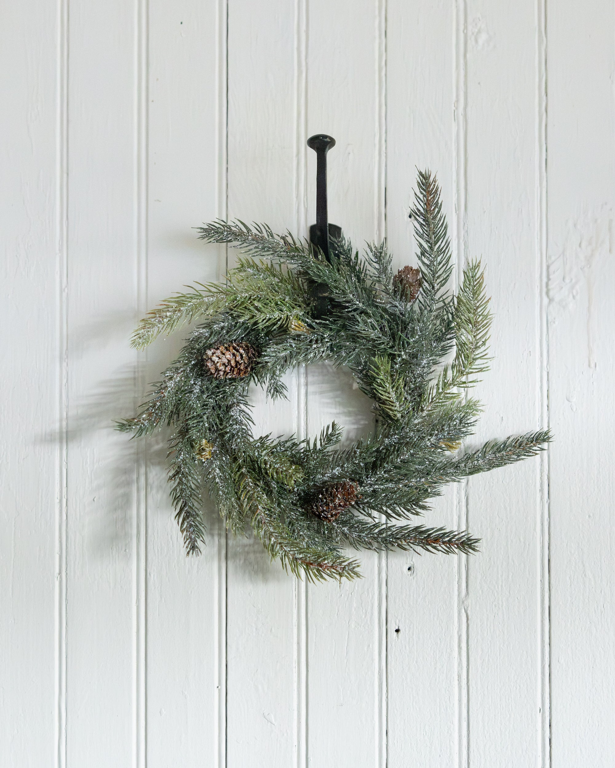 Frosted White Spruce Candle Ring