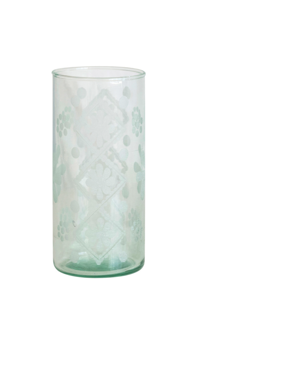 Etched Drinking Glass/Vase