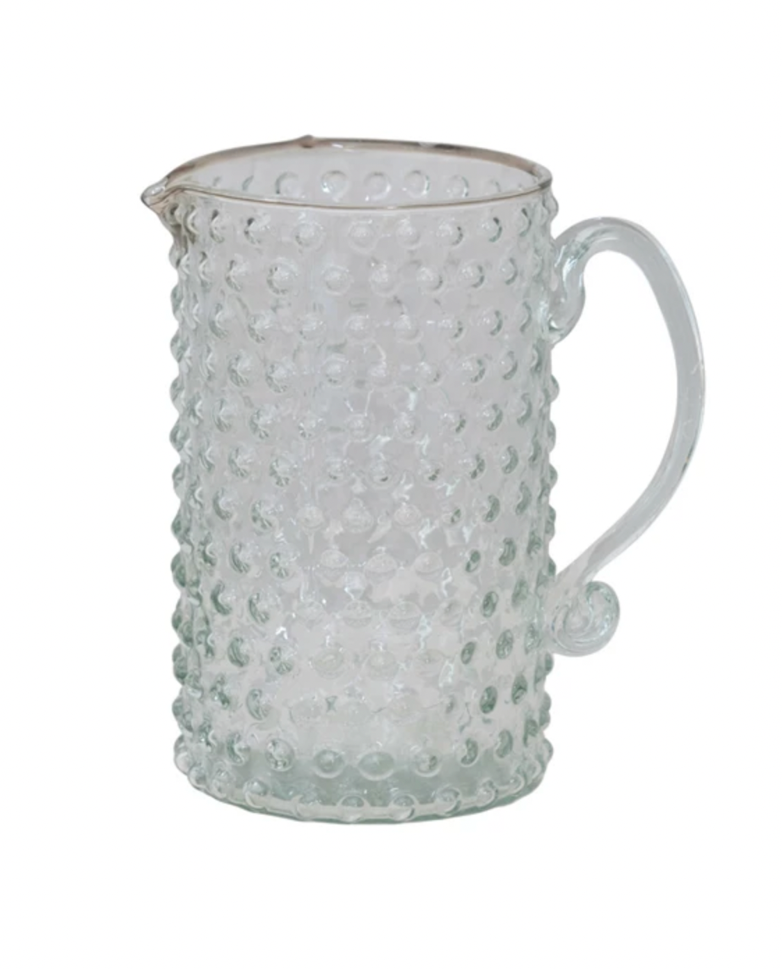 Glass Hobnail Pitcher