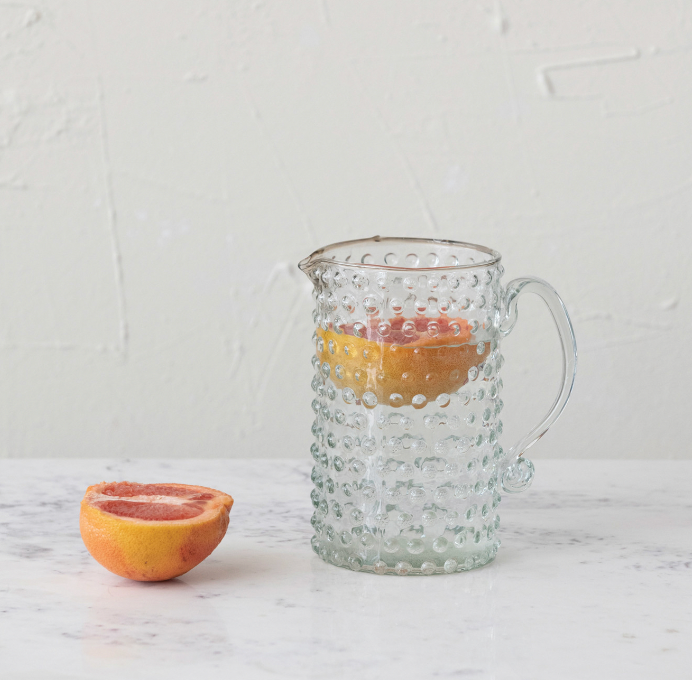 Glass Hobnail Pitcher