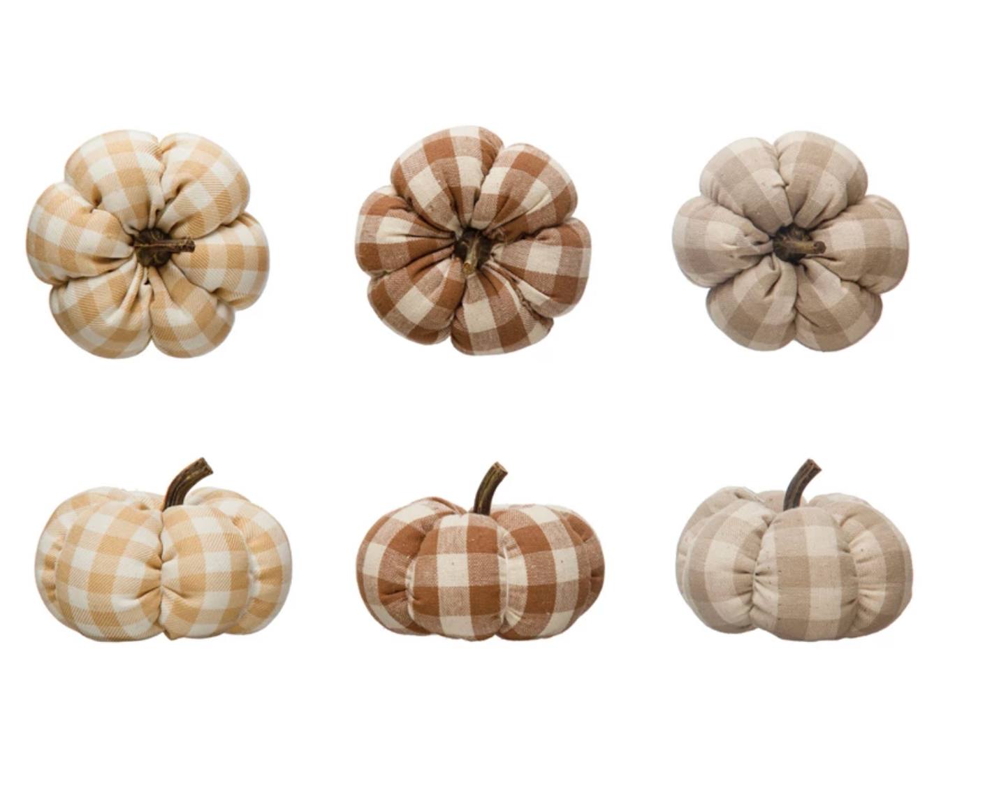 Plaid Fabric Pumpkin