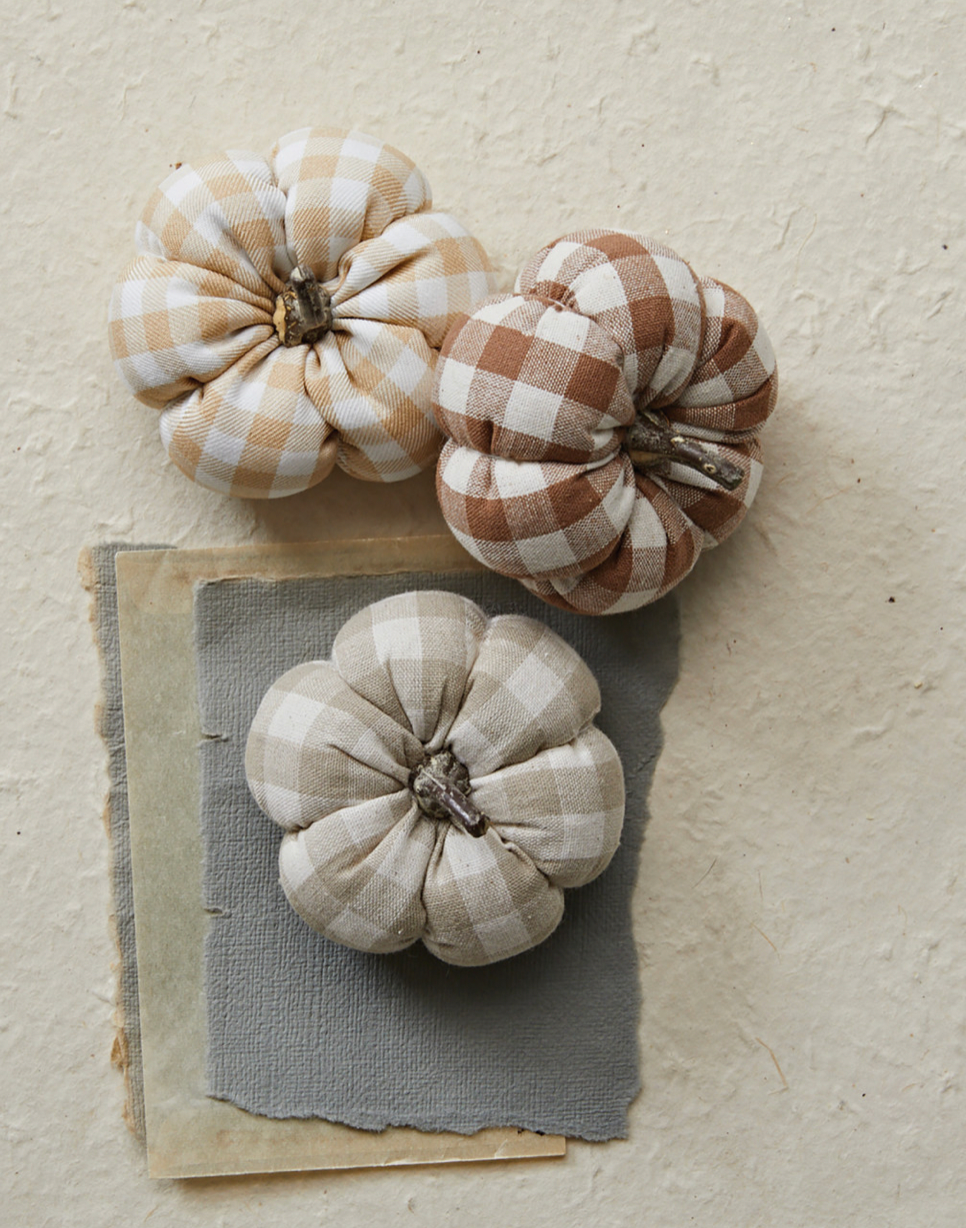 Plaid Fabric Pumpkin