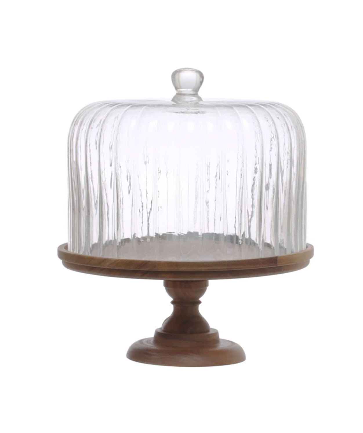 Fluted Glass Cake Stand