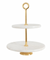 Marble and Brass Two Tier Stand