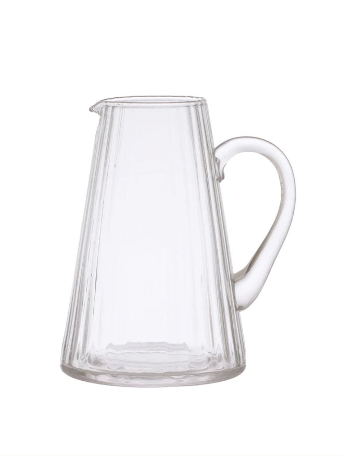 Ribbed Glass Pitcher