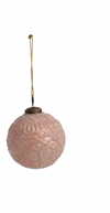 Flocked Peach Ornament