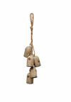 Hand-Painted Metal Bells on Jute Hanger