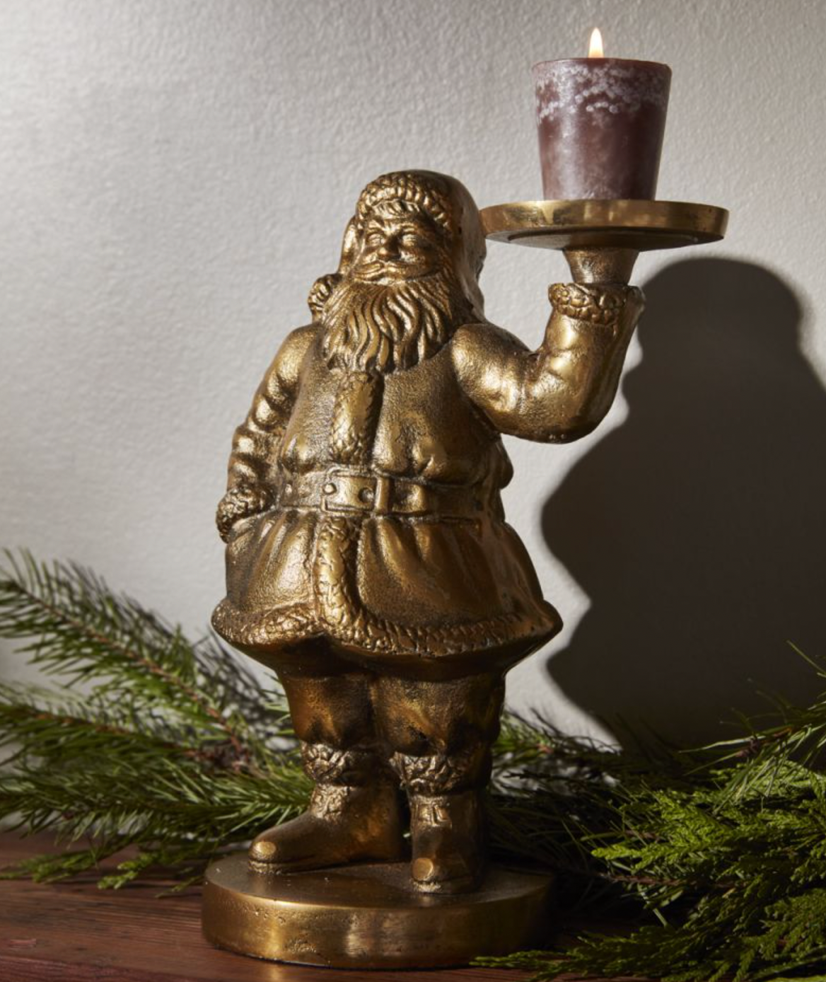 Brass Saint Nick Votive Holder