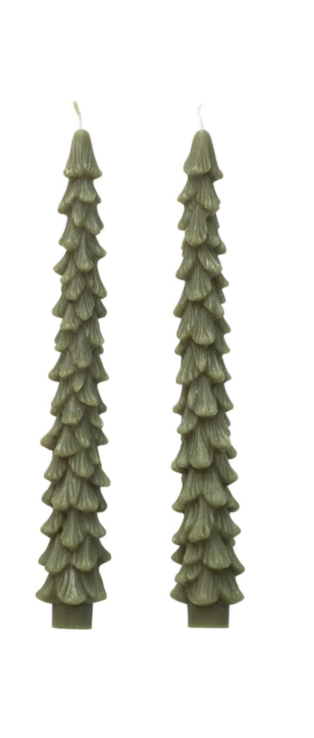 Tree Shaped Taper Candle Set