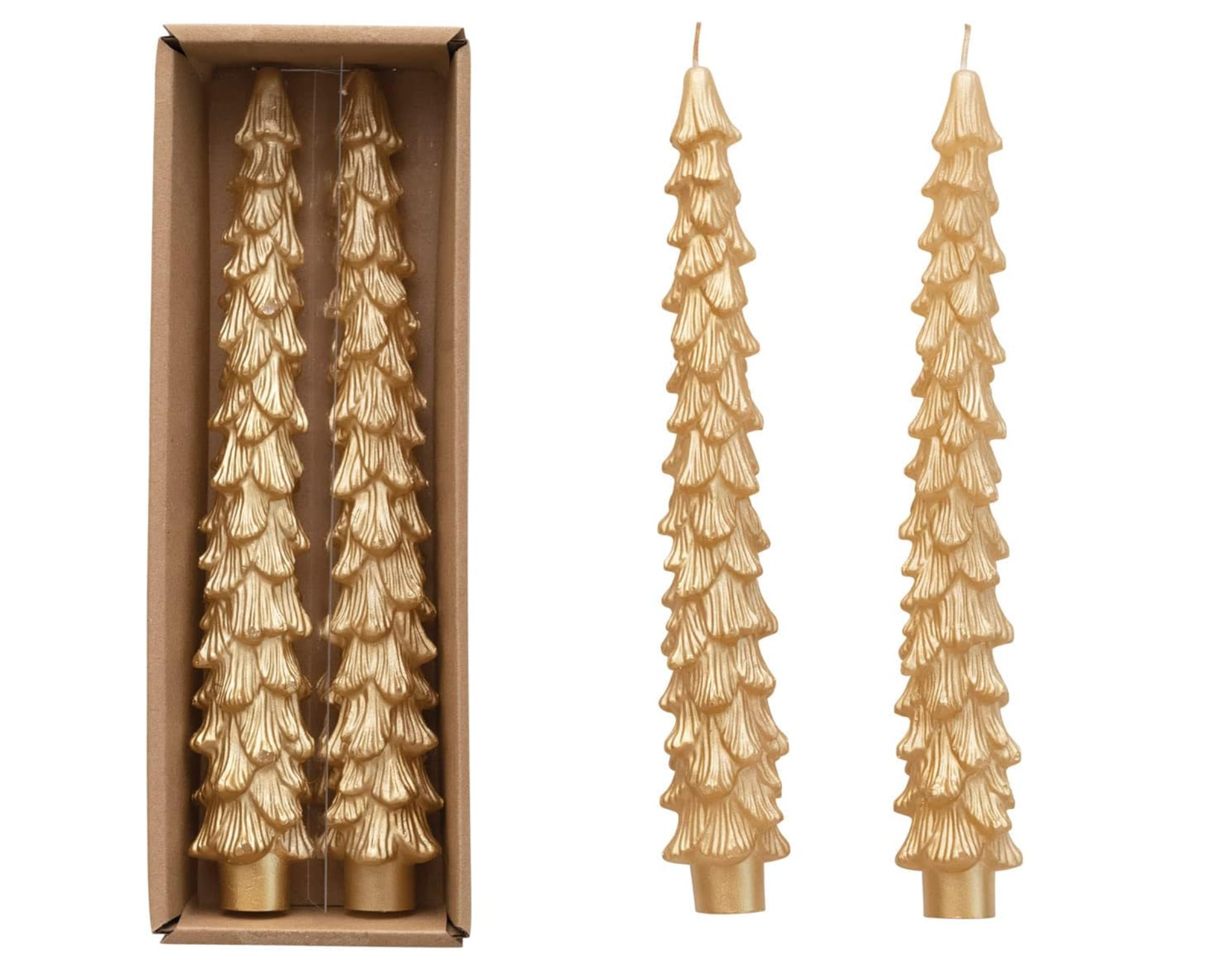 Tree Shaped Taper Candle Set