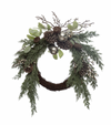 Faux Juniper Wreath with Bells