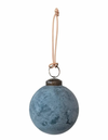 Matte Blue Powdered Ornament