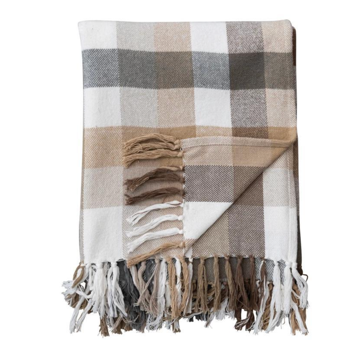 Beige Flannel Throw