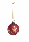 Burgundy Hand Painted Ornament