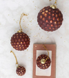 Burgundy Glass Hobnail Ormanent