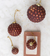 Burgundy Glass Hobnail Ormanent