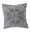 Cotton Tufted Velvet Pillow w/ Snowflake