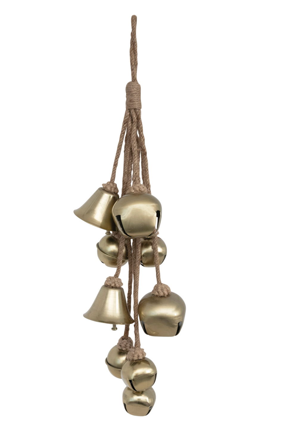 Metal Bell Cluster on Jute Rope