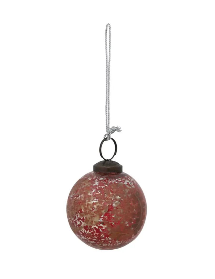 Red Mercury Glass Ball