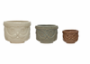 Stoneware Santa Containers