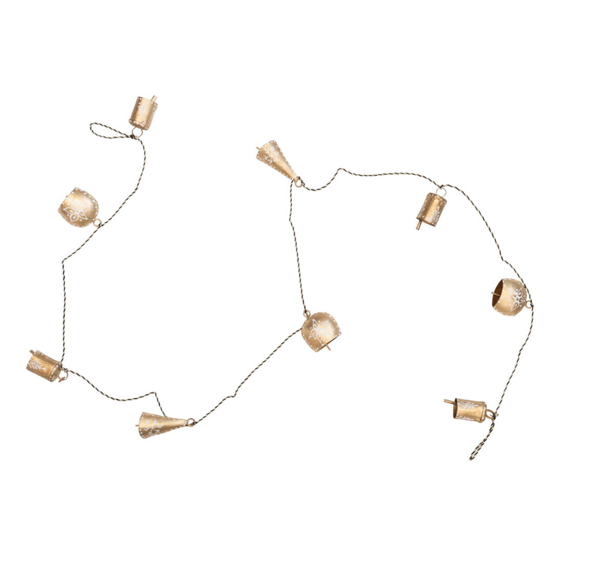Metal Bell Garland w/ Hand-Painted Designs