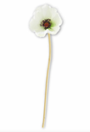 White Mini Poppy Stem