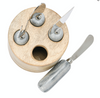 Cheese Server with Wood Stand