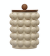 Stoneware Canister with Acacia Wood Lid