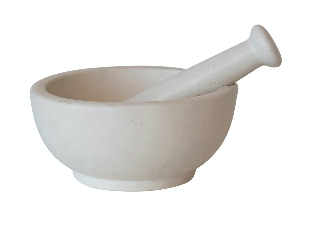 Stoneware Mortal and Pestle