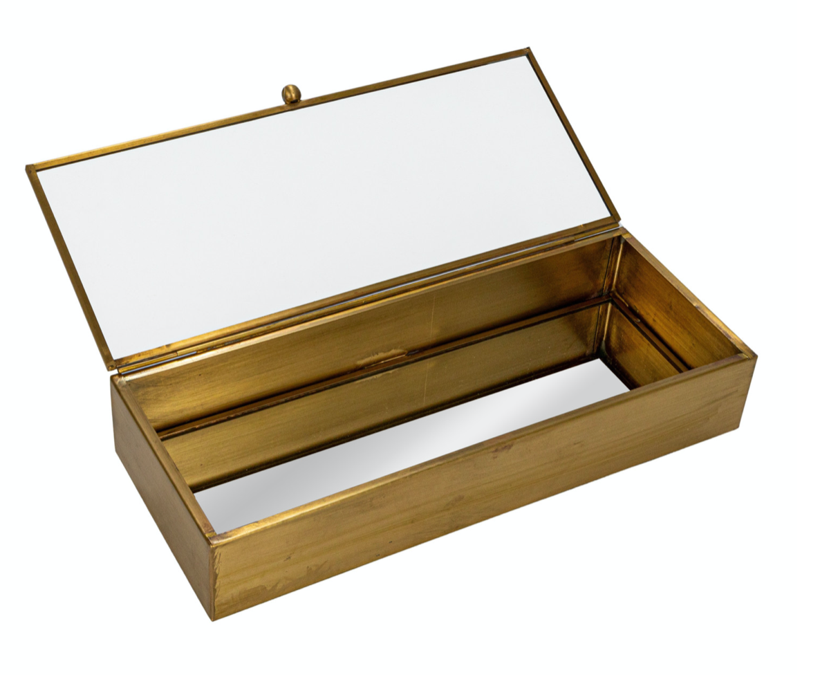 Decorative Mirrored Brass Box