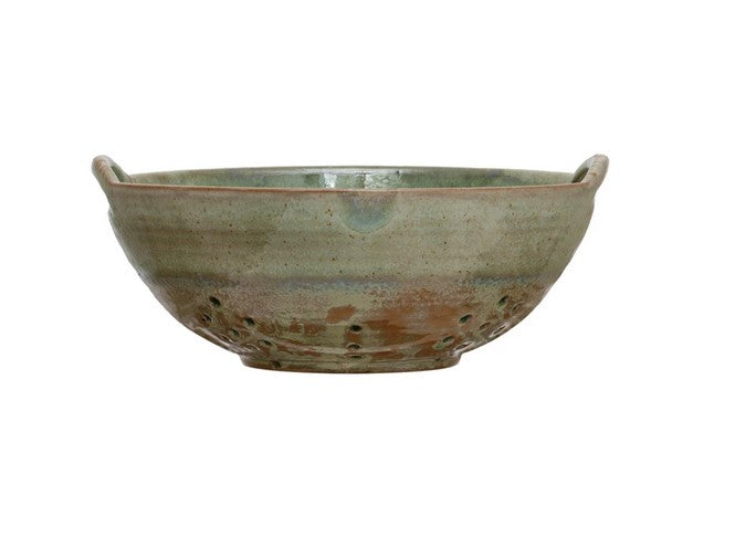 Stoneware Berry Bowl, Aqua