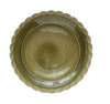 Scalloped Stoneware Bowl, Green