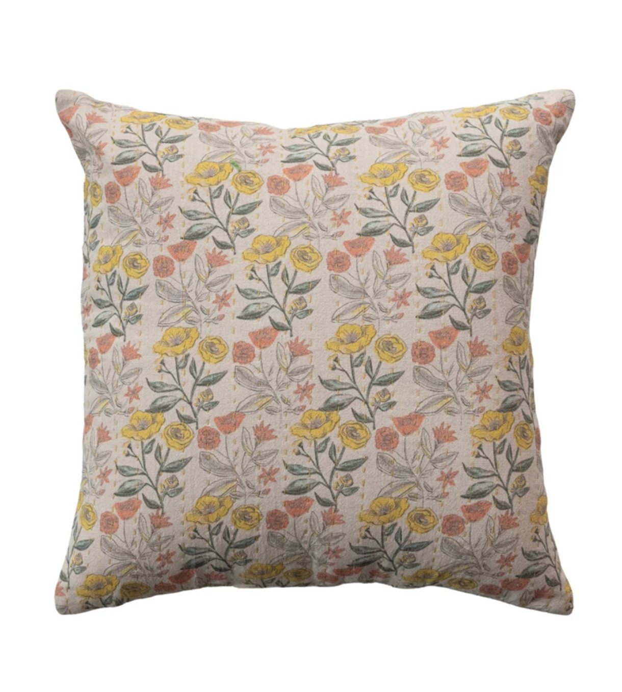 Cotton Floral Pillow