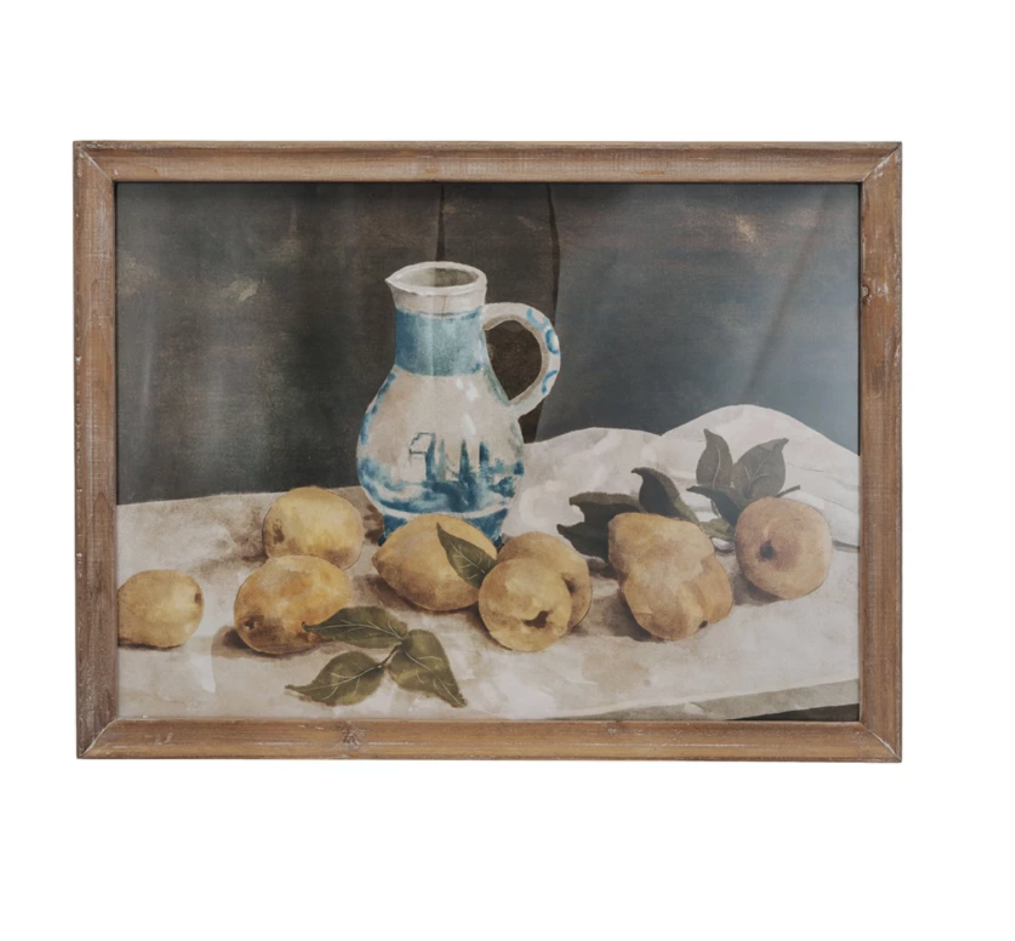 Framed Glass Wall Decor with Lemons