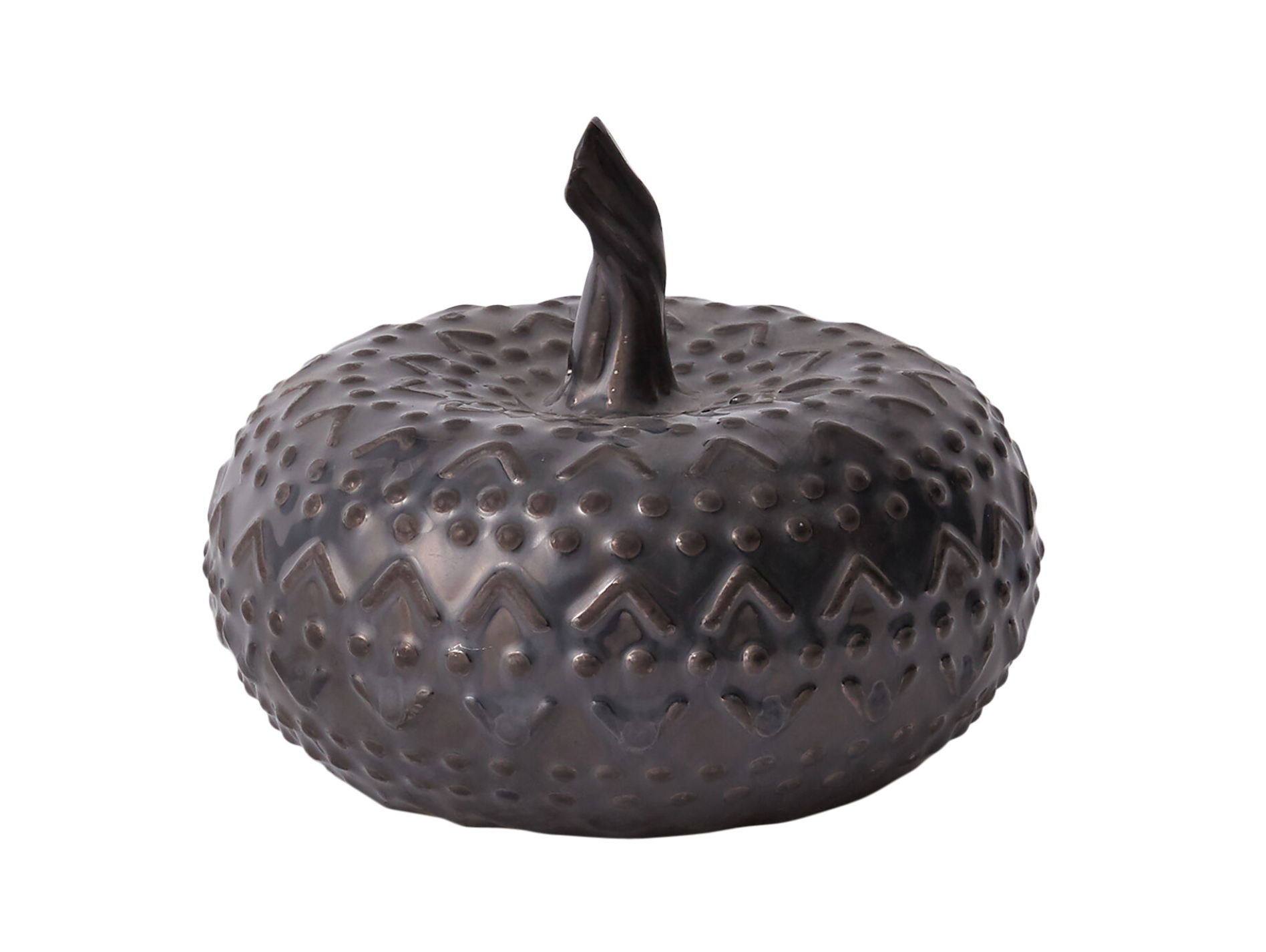 Ceramic Gunmetal Glazed Pumpkin