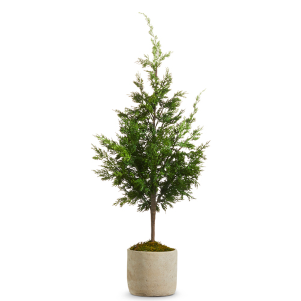 Faux Potted Cedar Tree