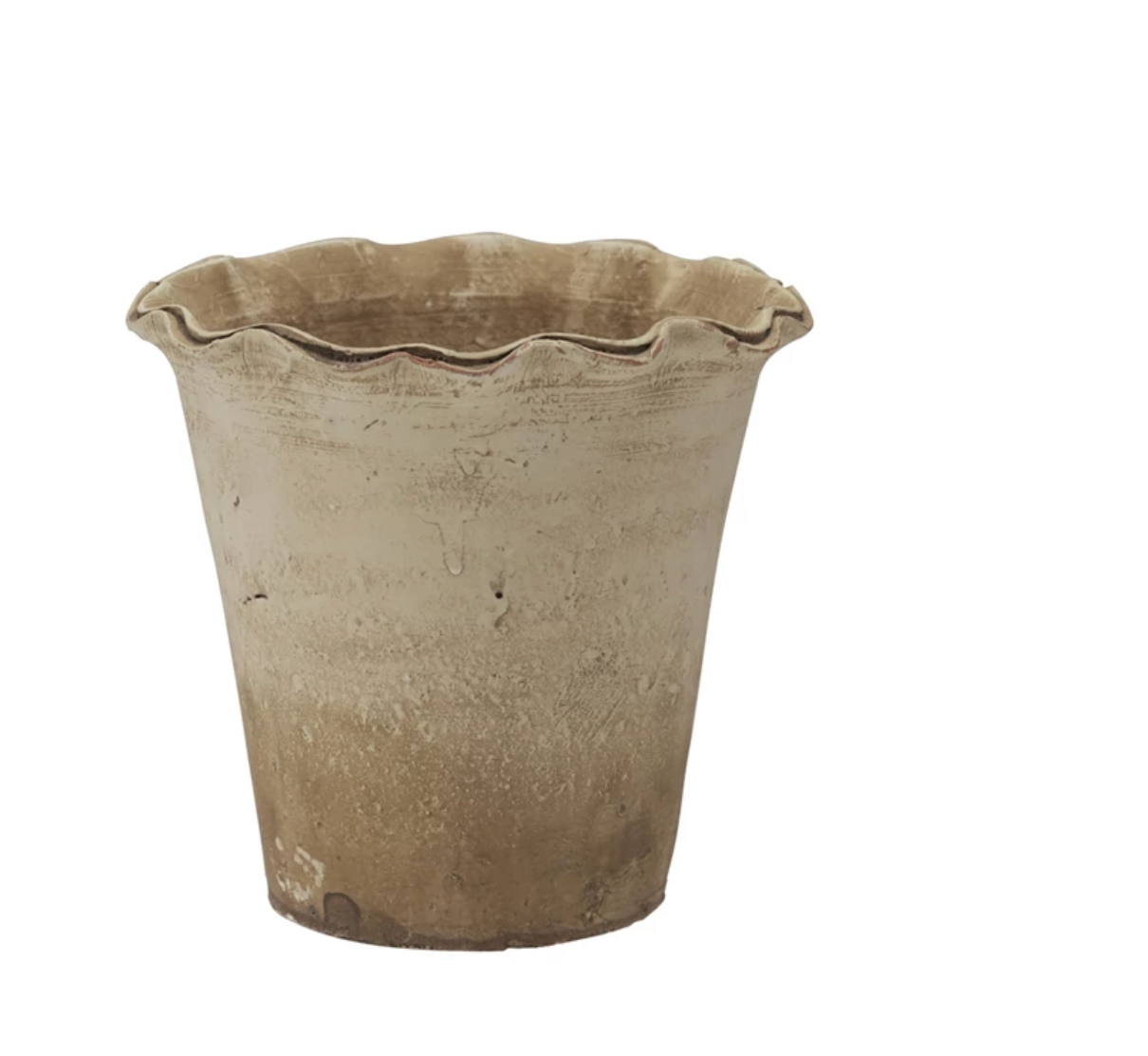 Ruffled Edge Terracotta Planter