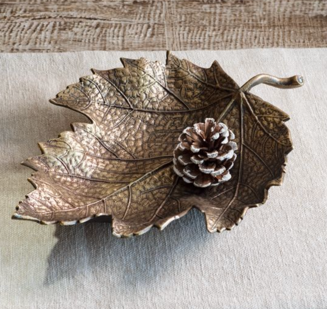 Antique Gold Leaf Dish