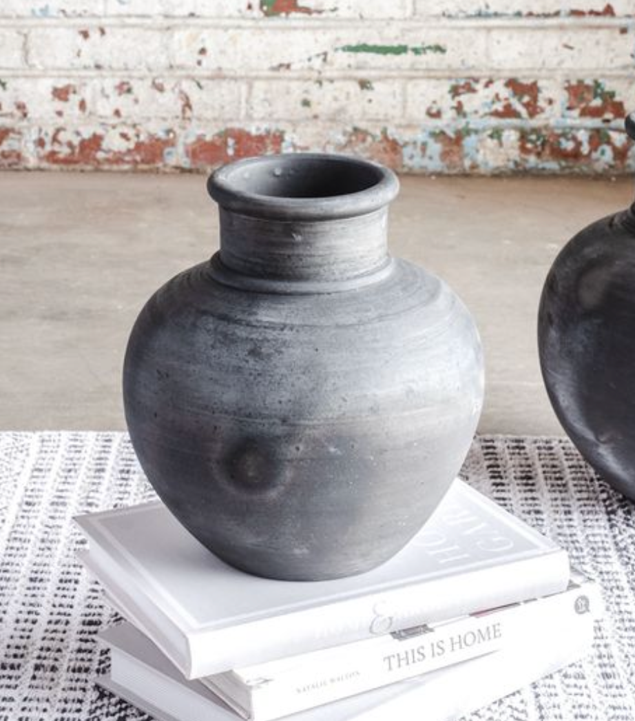 Black Terracotta Vase