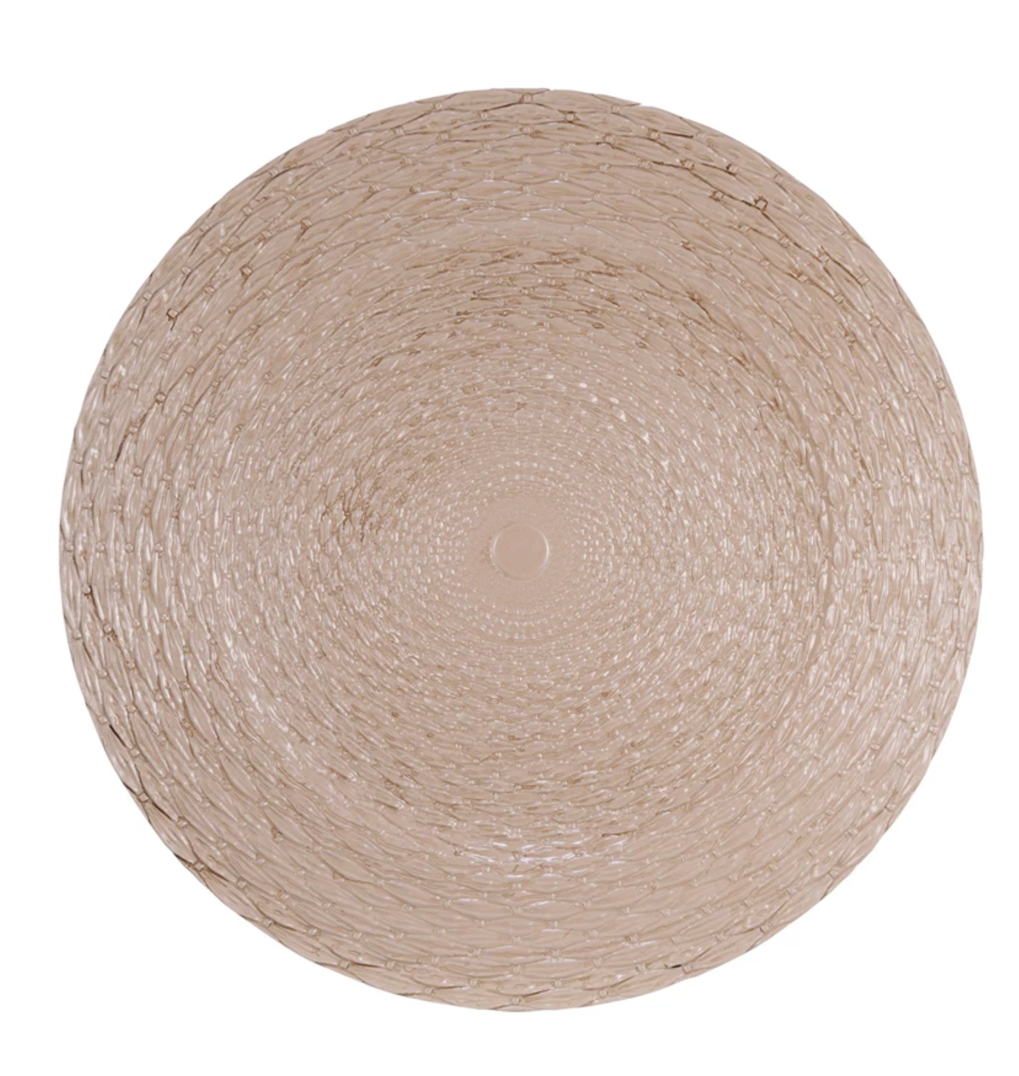 Beige Woven Plastic Charger